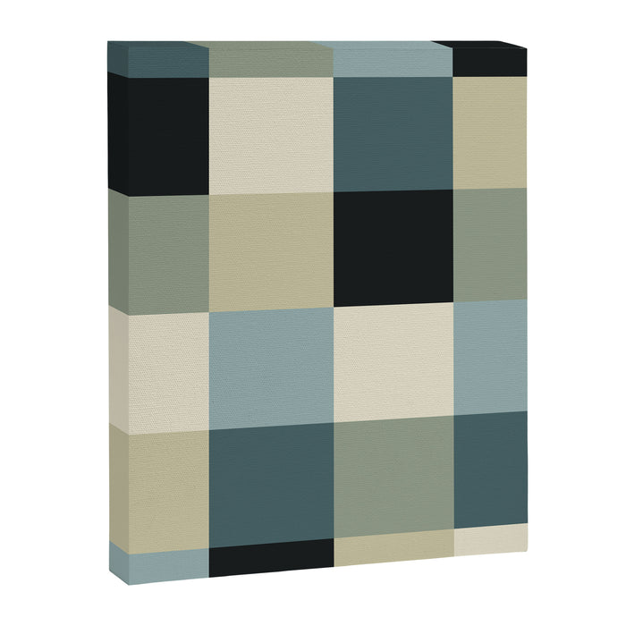 Bold Muted Checks Pattern - Large III Canvas Print Gallery Image 1