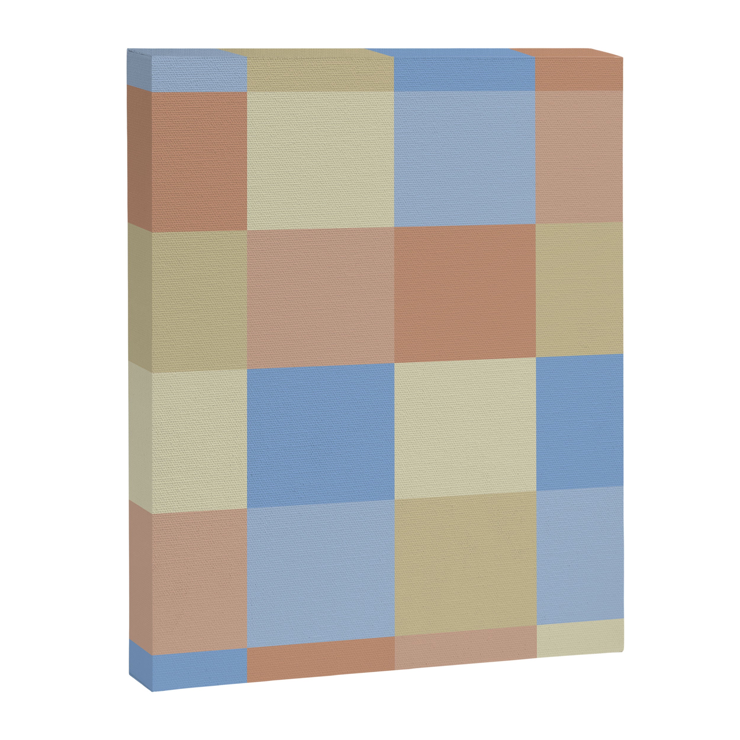 Bold Muted Checks Pattern - Large VII Canvas Print Gallery Image 8