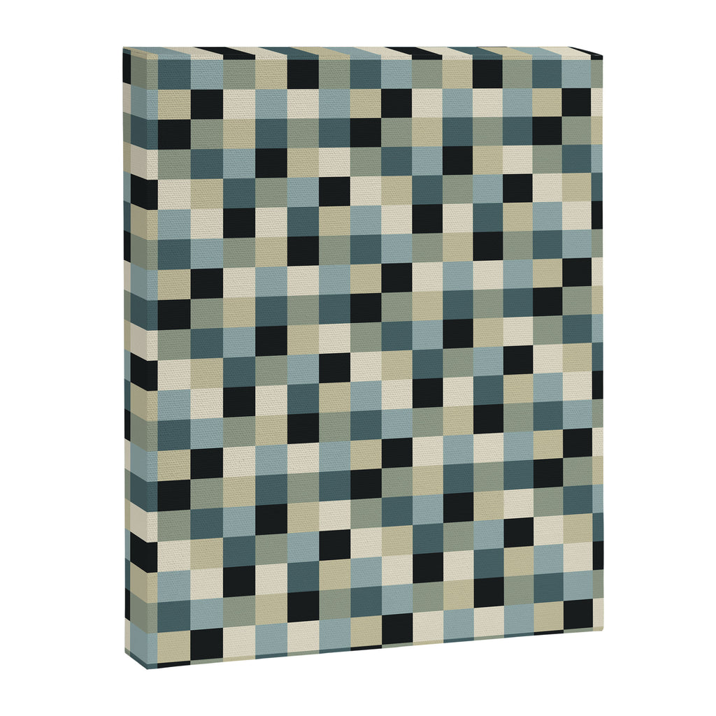 Bold Muted Checks Pattern - Small III Canvas Print Gallery Image 8