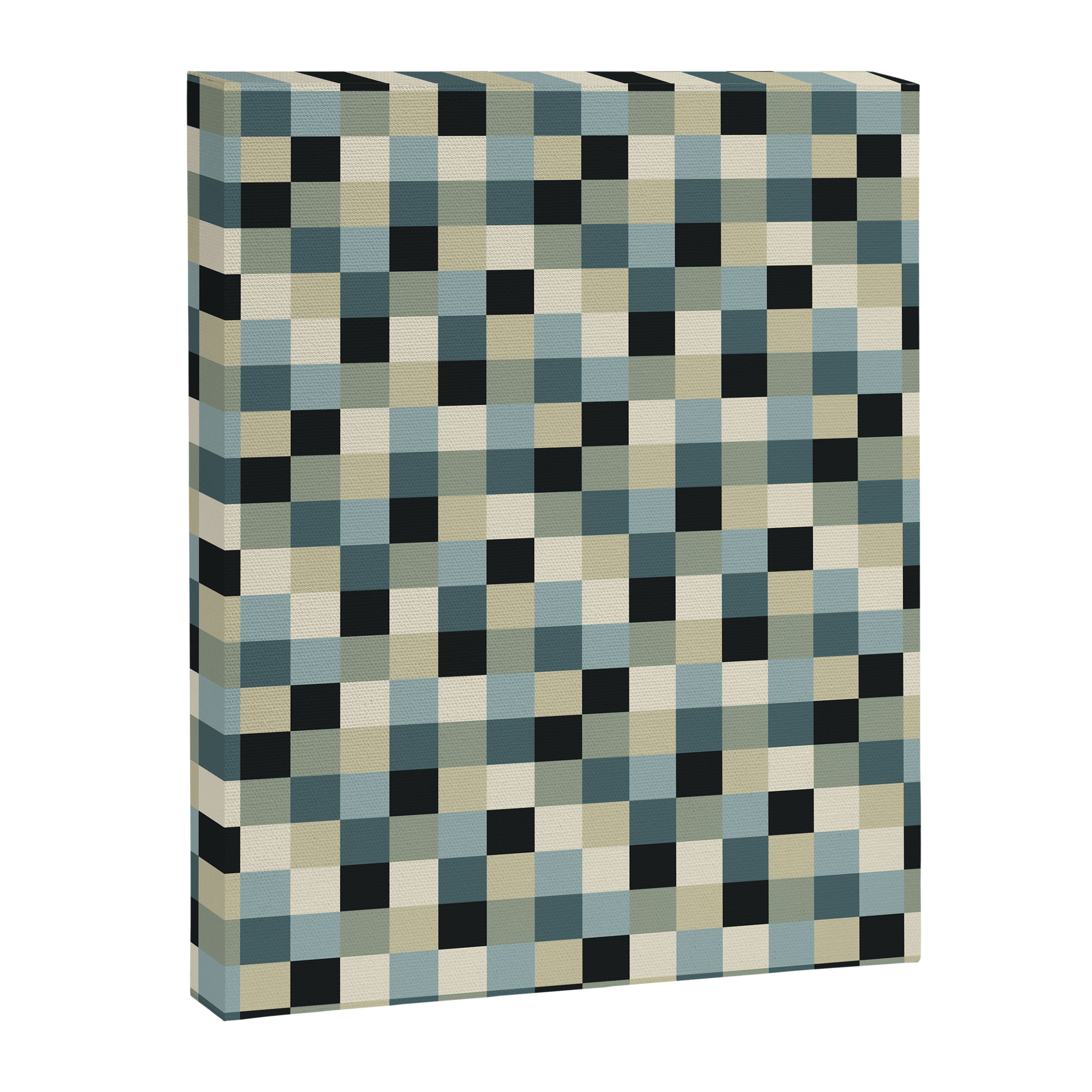 Bold Muted Checks Pattern - Small III Canvas Print Gallery Image 8