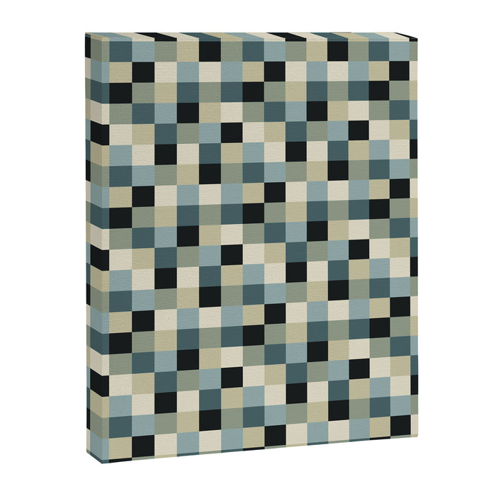 Bold Muted Checks Pattern - Small III Canvas Print Gallery Image 1