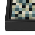 Bold Muted Checks Pattern - Small III Framed Canvas Print Gallery Image 3