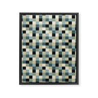 Bold Muted Checks Pattern - Small III Framed Canvas Print Gallery Image 8