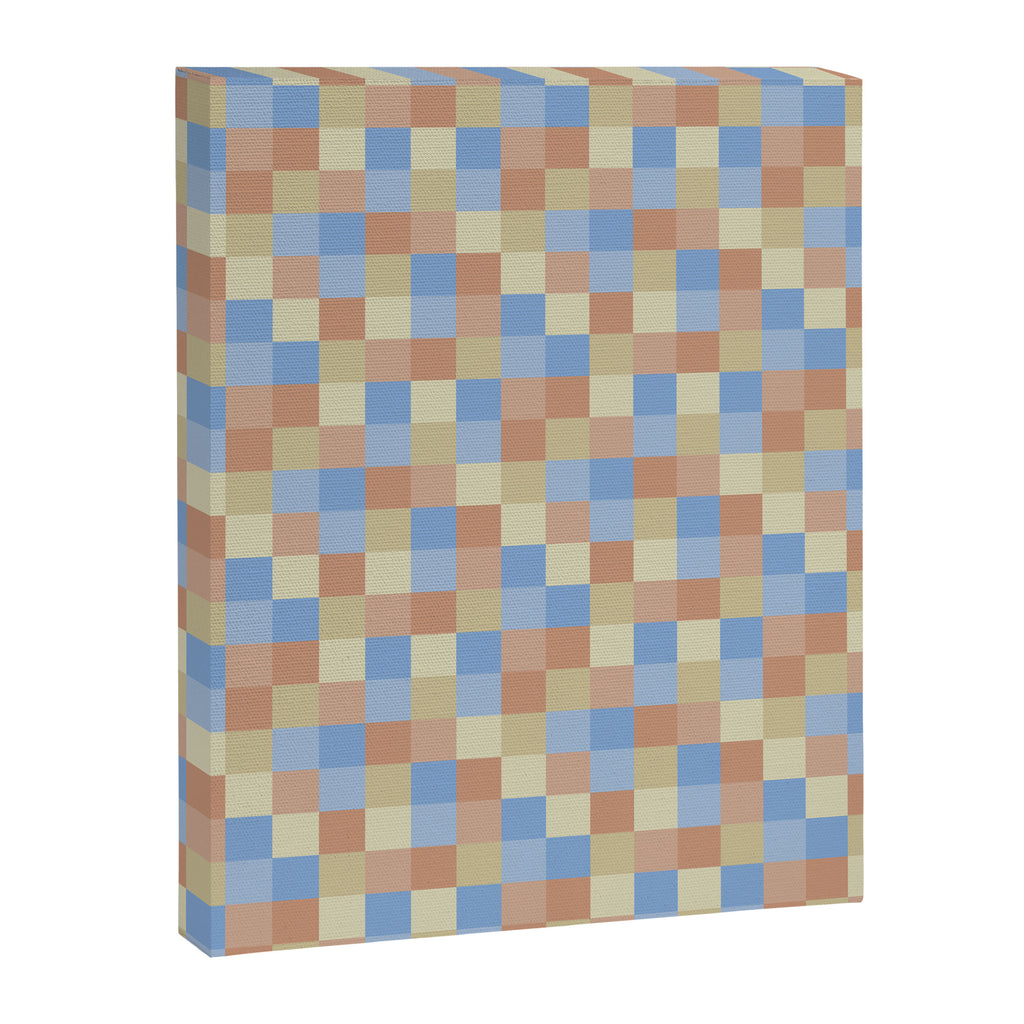 Bold Muted Checks Pattern - Small VII Canvas Print Gallery Image 8