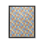 Bold Muted Checks Pattern - Small VII Framed Canvas Print Gallery Image 8