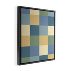 Bold Natural Checks Pattern - Large VIII Framed Canvas Print Gallery Image 2