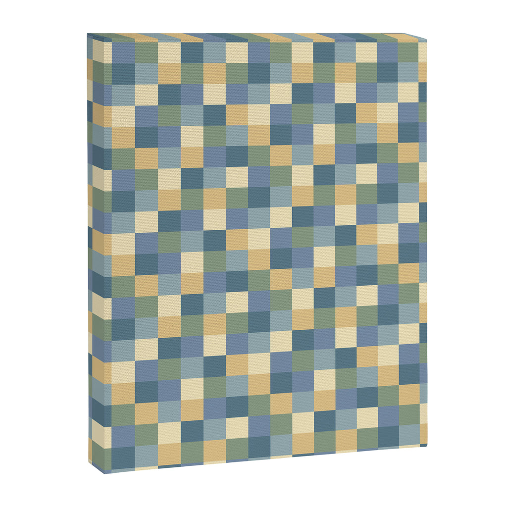 Bold Natural Checks Pattern - Small VIII Canvas Print Gallery Image 8
