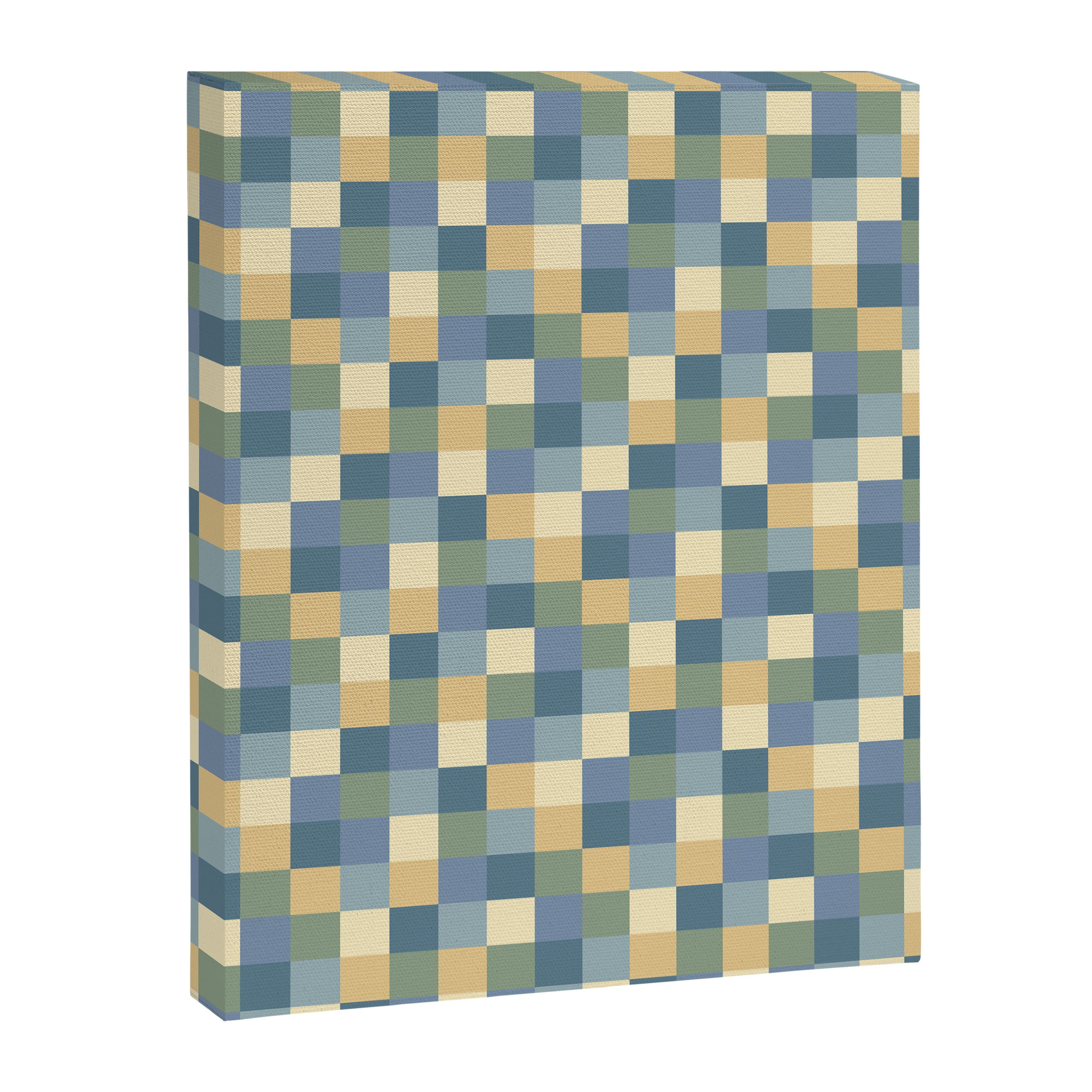 Bold Natural Checks Pattern - Small VIII Canvas Print Gallery Image 8