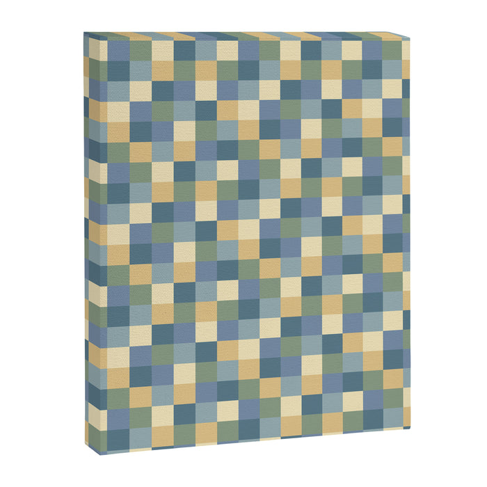 Bold Natural Checks Pattern - Small VIII Canvas Print Gallery Image 1