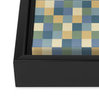 Bold Natural Checks Pattern - Small VIII Framed Canvas Print Gallery Image 3