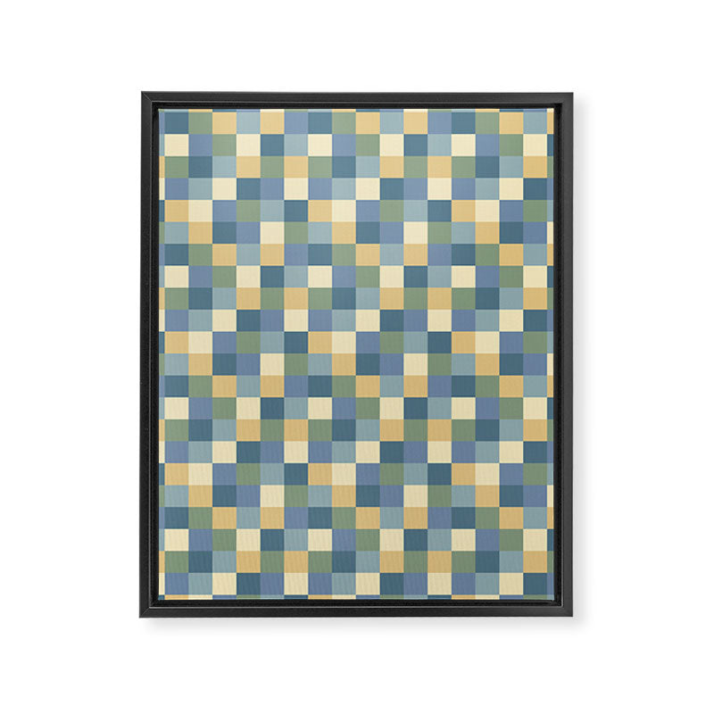Bold Natural Checks Pattern - Small VIII Framed Canvas Print Gallery Image 8