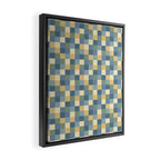 Bold Natural Checks Pattern - Small VIII Framed Canvas Print Gallery Image 2