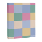 Bold Pastel Checks Pattern - Large XXXII Canvas Print Gallery Image 8
