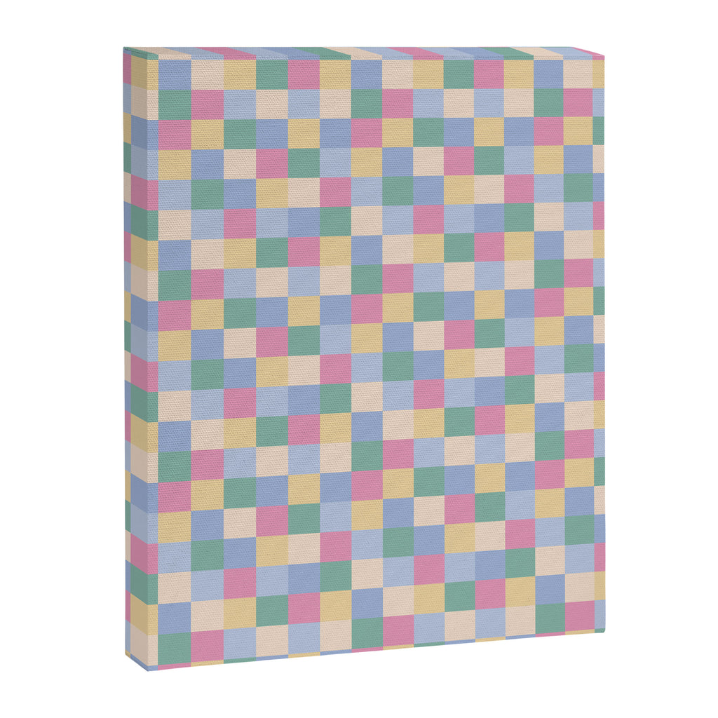 Bold Pastel Checks Pattern - Small XXXII Canvas Print Gallery Image 8