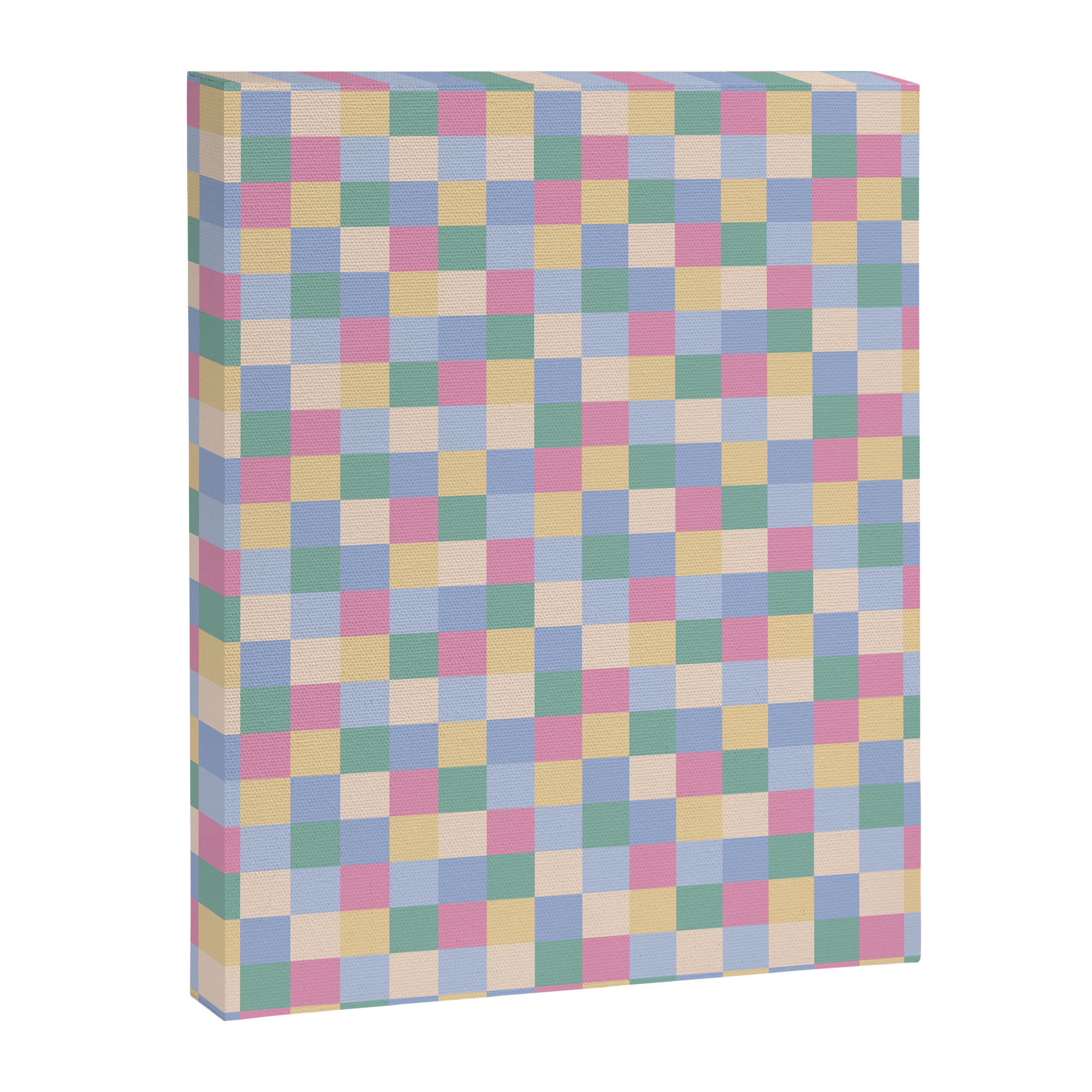 Bold Pastel Checks Pattern - Small XXXII Canvas Print Gallery Image 8