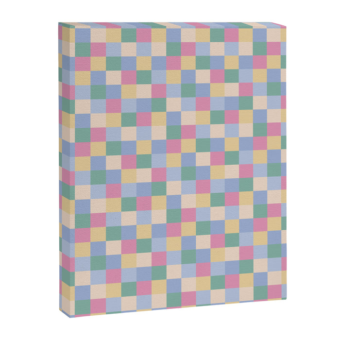 Bold Pastel Checks Pattern - Small XXXII Canvas Print Gallery Image 1