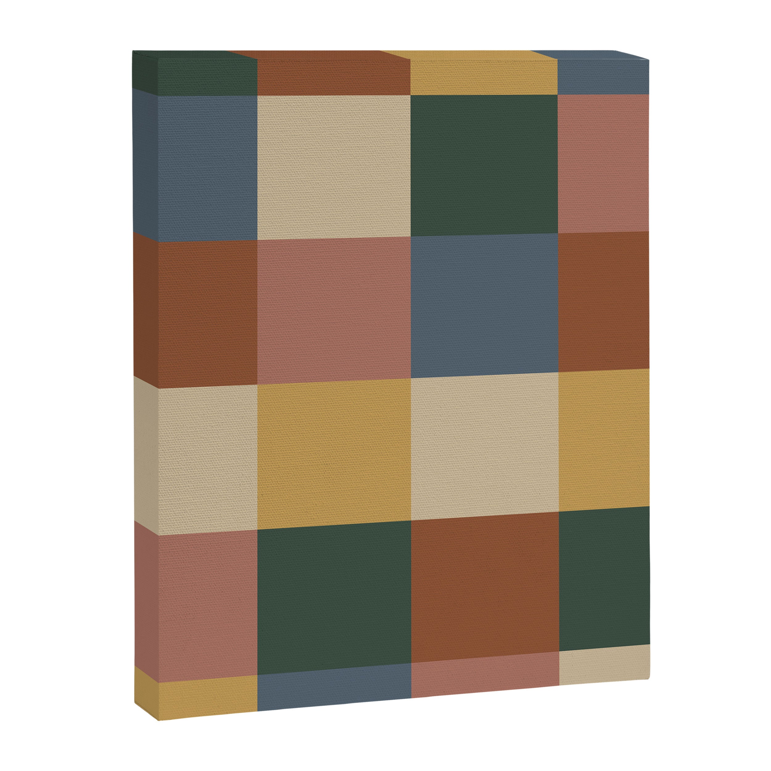 Bold Retro Checks Pattern - Large XI Canvas Print Gallery Image 8