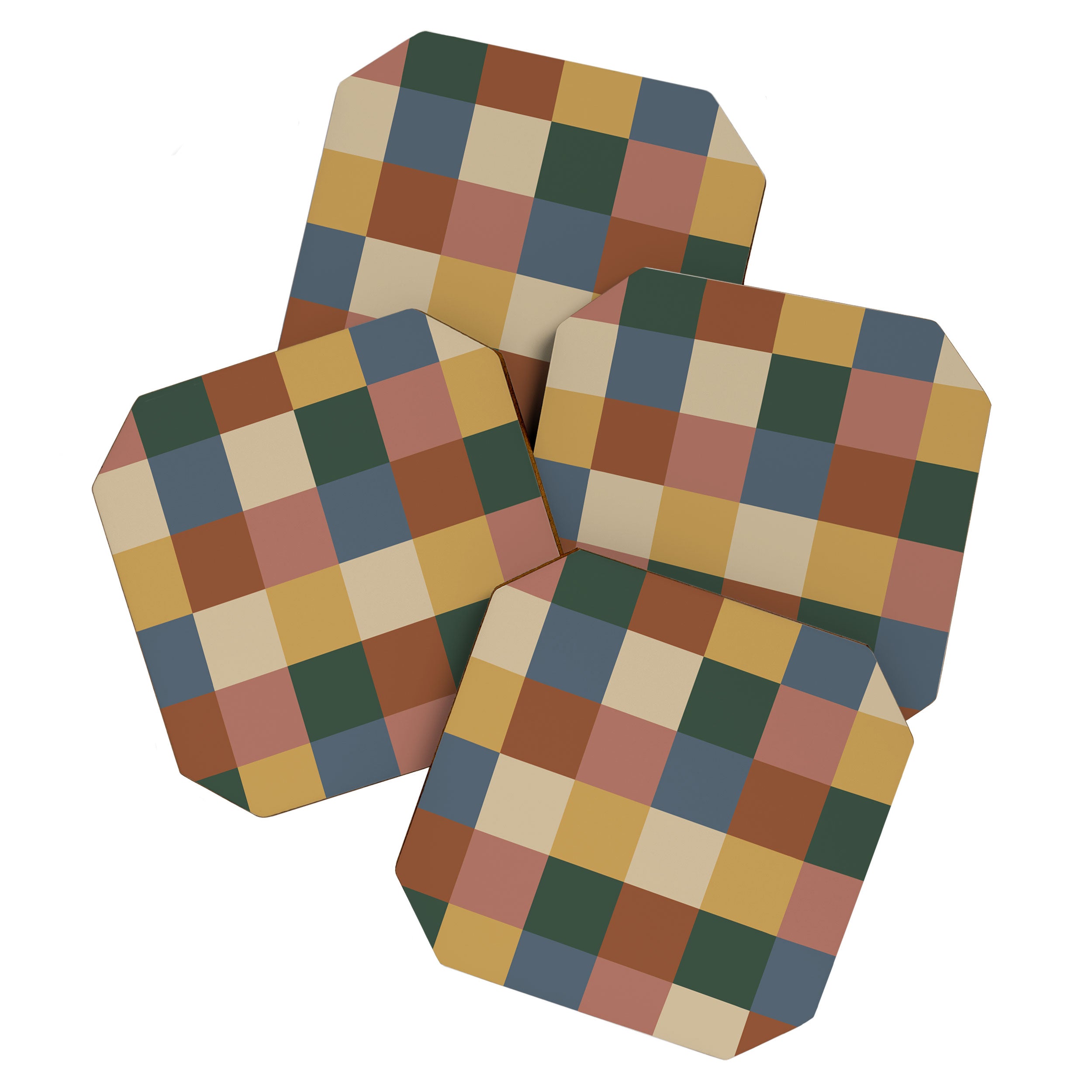 Bold Retro Checks Pattern - Large XI Coaster Gallery Image 1