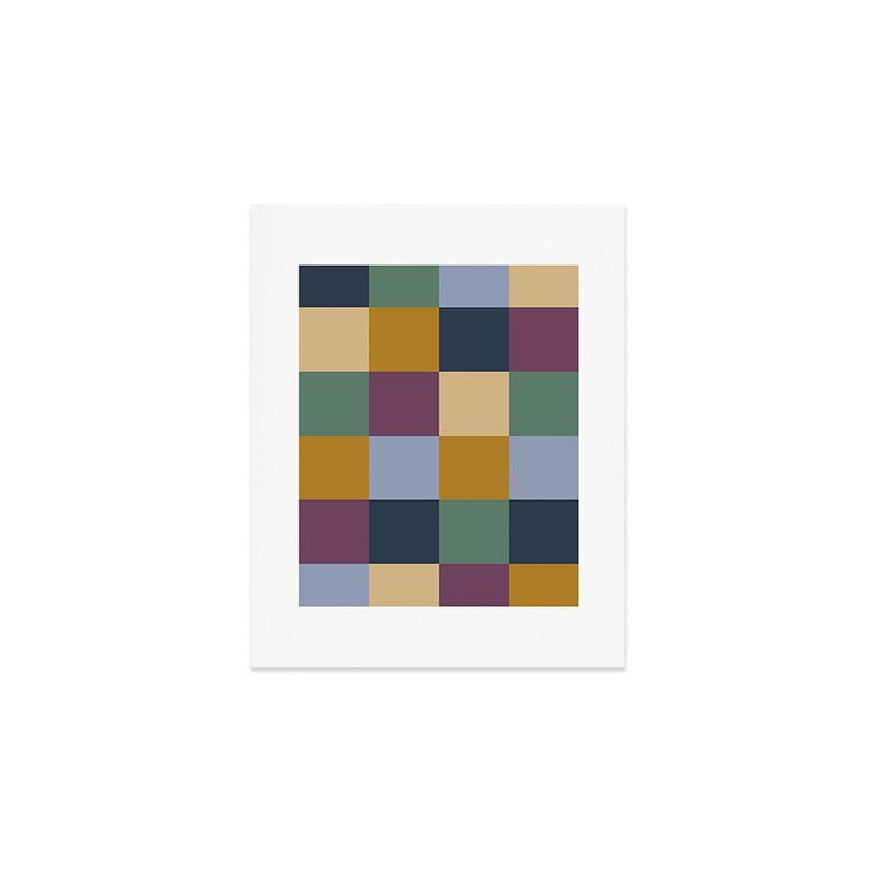 Bold Retro Checks Pattern - Large XIV Art Print Gallery Image 1