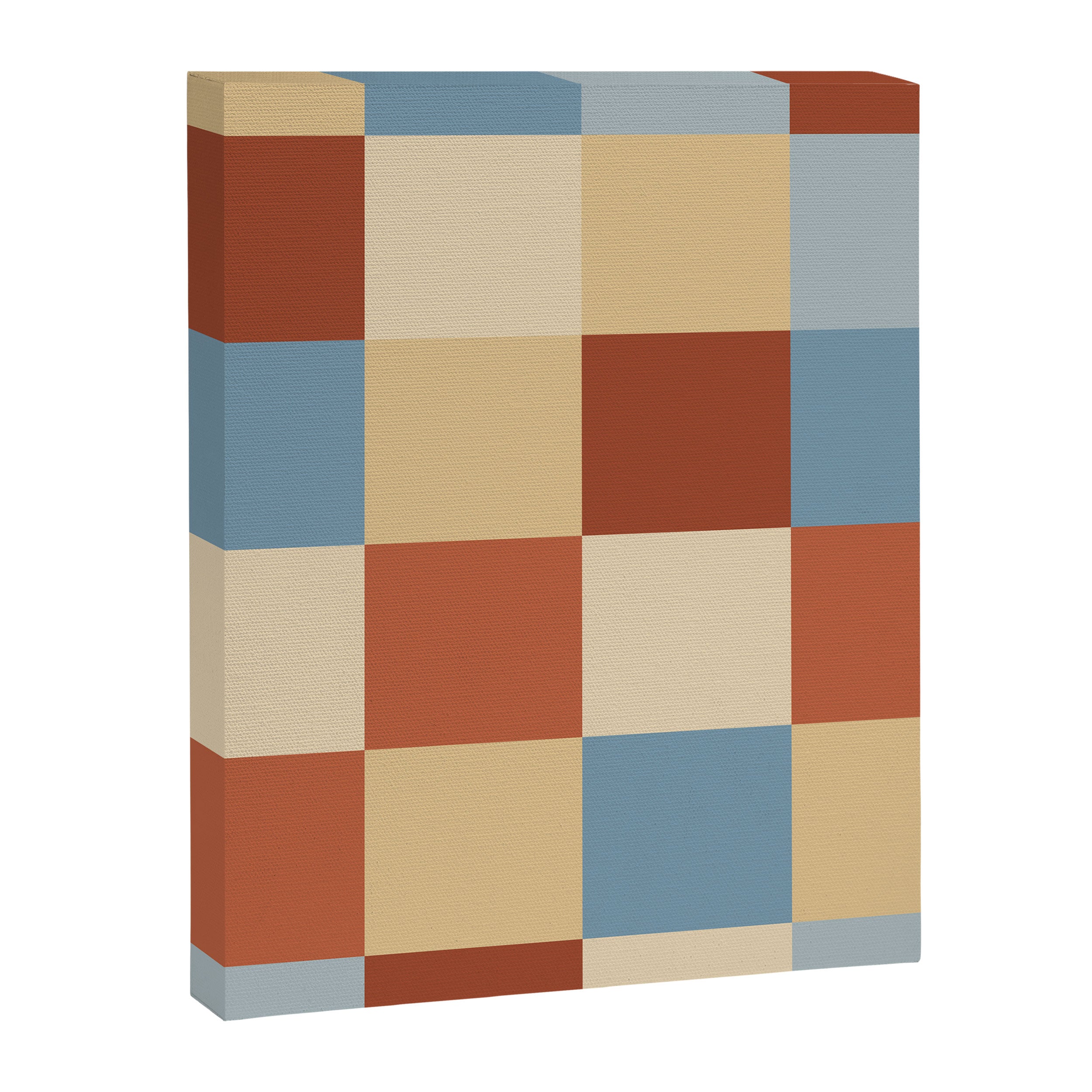 Bold Retro Checks Pattern - Large XX Canvas Print Gallery Image 8