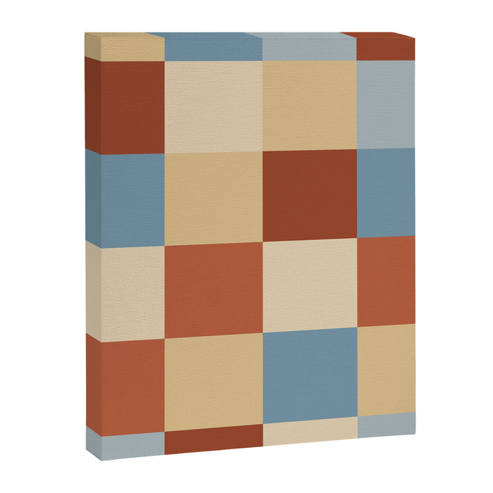 Bold Retro Checks Pattern - Large XX Canvas Print Gallery Image 1