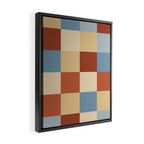 Bold Retro Checks Pattern - Large XX Framed Canvas Print Gallery Image 2