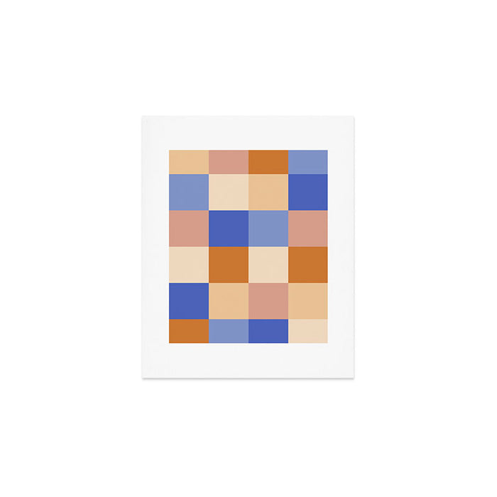 Bold Retro Checks Pattern - Large XXIX Art Print Gallery Image 1