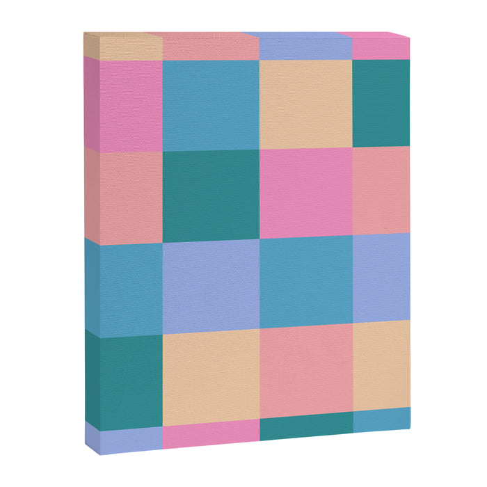 Bold Retro Checks Pattern - Large XXXI Canvas Print Gallery Image 1