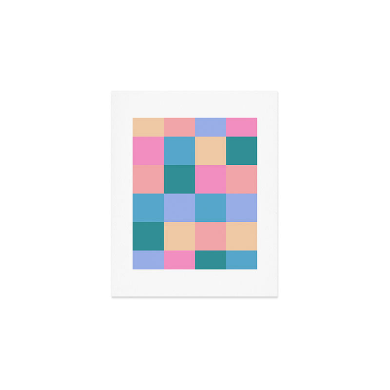 Bold Retro Checks Pattern - Large XXXI Art Print Gallery Image 1