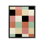 Bold Retro Checks Pattern - Large XXXIV Framed Canvas Print Gallery Image 8