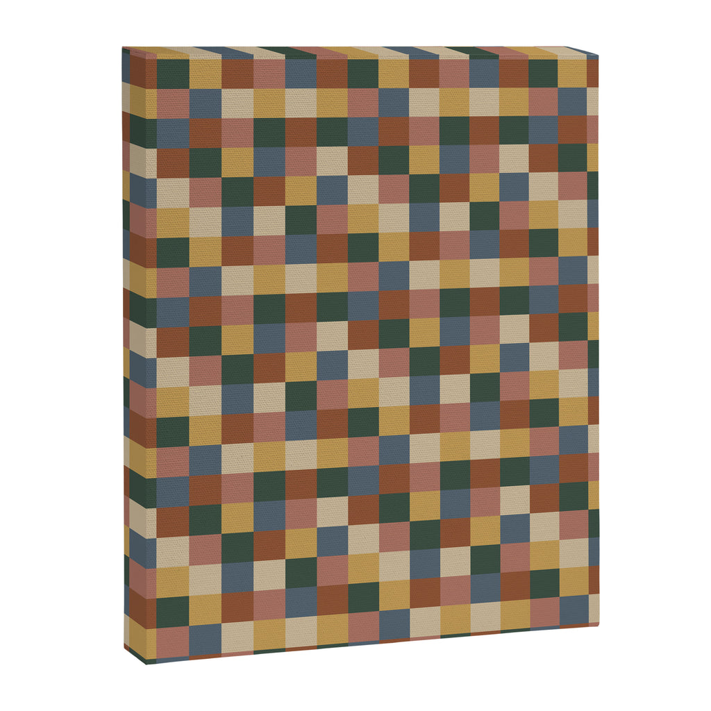 Bold Retro Checks Pattern - Small XI Canvas Print Gallery Image 8