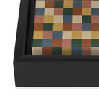 Bold Retro Checks Pattern - Small XI Framed Canvas Print Gallery Image 3