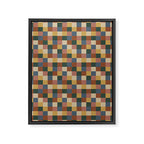 Bold Retro Checks Pattern - Small XI Framed Canvas Print Gallery Image 8