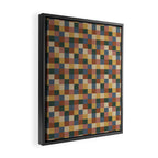 Bold Retro Checks Pattern - Small XI Framed Canvas Print Gallery Image 2
