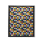 Bold Retro Checks Pattern - Small XIV Framed Canvas Print Gallery Image 8