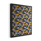 Bold Retro Checks Pattern - Small XIV Framed Canvas Print Gallery Image 2