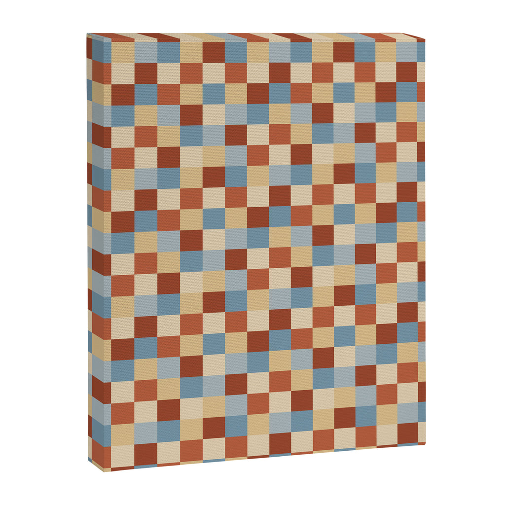 Bold Retro Checks Pattern - Small XX Canvas Print Gallery Image 8