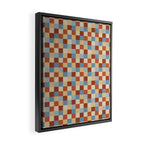 Bold Retro Checks Pattern - Small XX Framed Canvas Print Gallery Image 2
