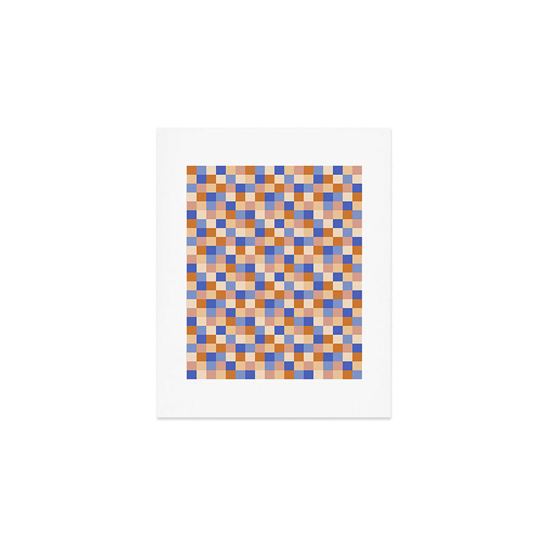 Bold Retro Checks Pattern - Small XXIX Art Print Gallery Image 1