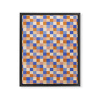Bold Retro Checks Pattern - Small XXIX Framed Canvas Print Gallery Image 8