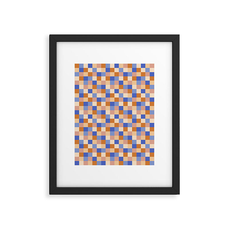 Bold Retro Checks Pattern - Small XXIX Framed Art Print Gallery Image 6
