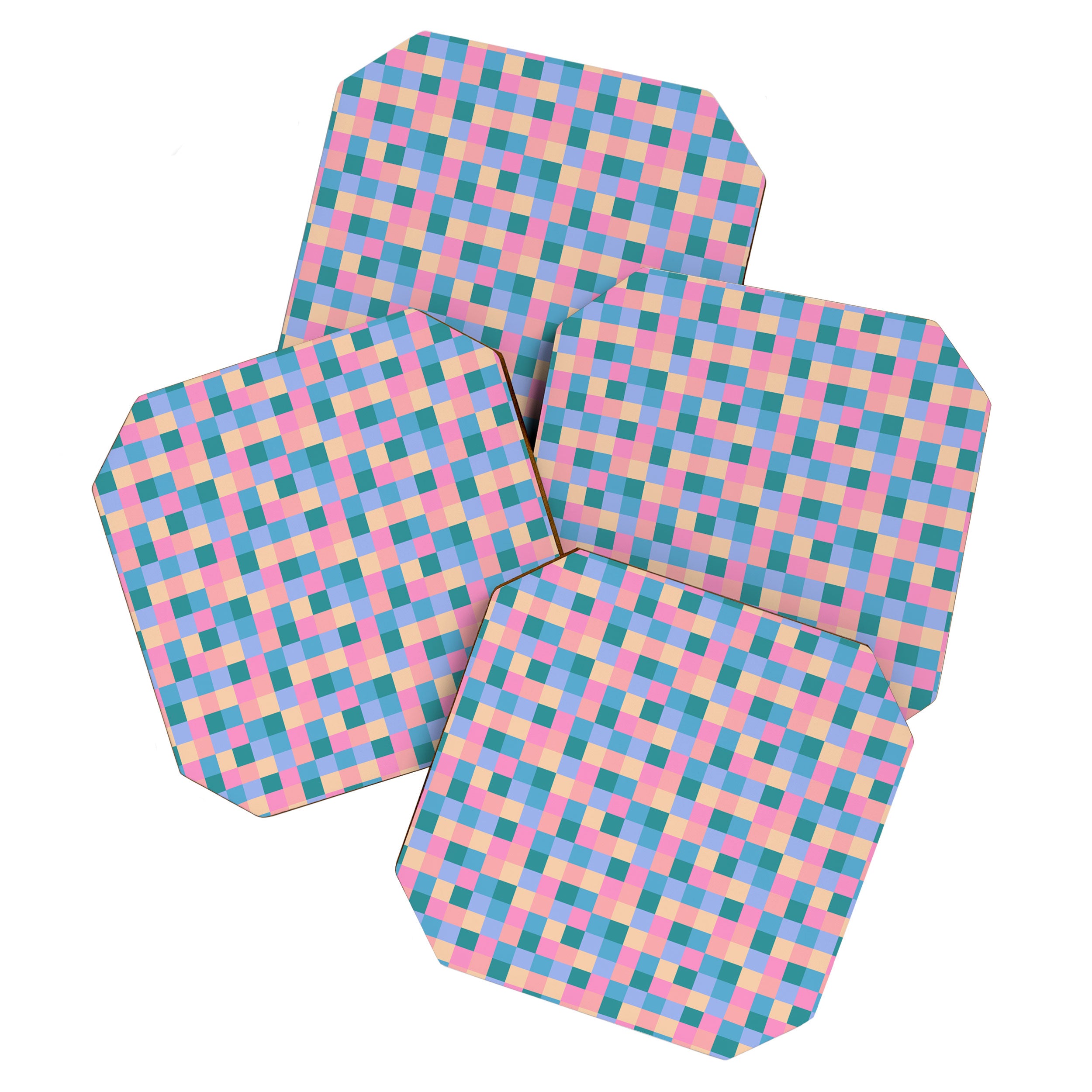 Bold Retro Checks Pattern - Small XXXI Coaster Gallery Image 1
