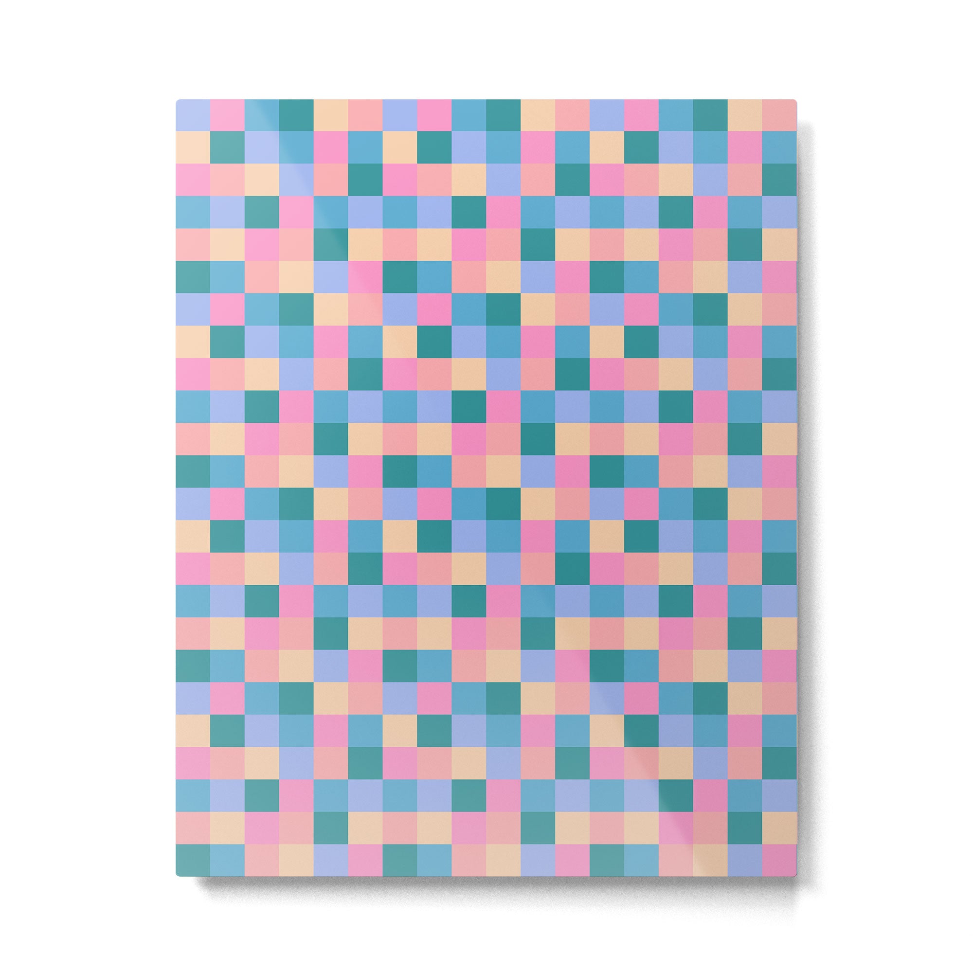 Bold Retro Checks Pattern - Small XXXI Metal Print Gallery Image 6
