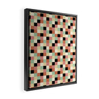 Bold Retro Checks Pattern - Small XXXIV Framed Canvas Print Gallery Image 2