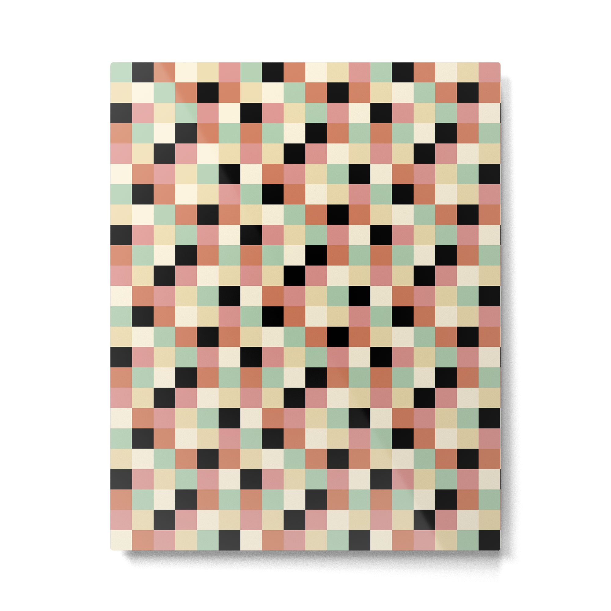 Bold Retro Checks Pattern - Small XXXIV Metal Print Gallery Image 6
