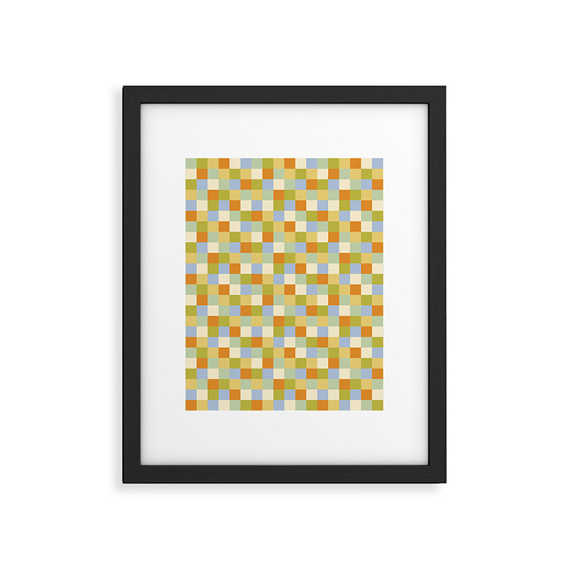 Bold Retro Checks Pattern - Small XXXVI Framed Art Print Gallery Image 6