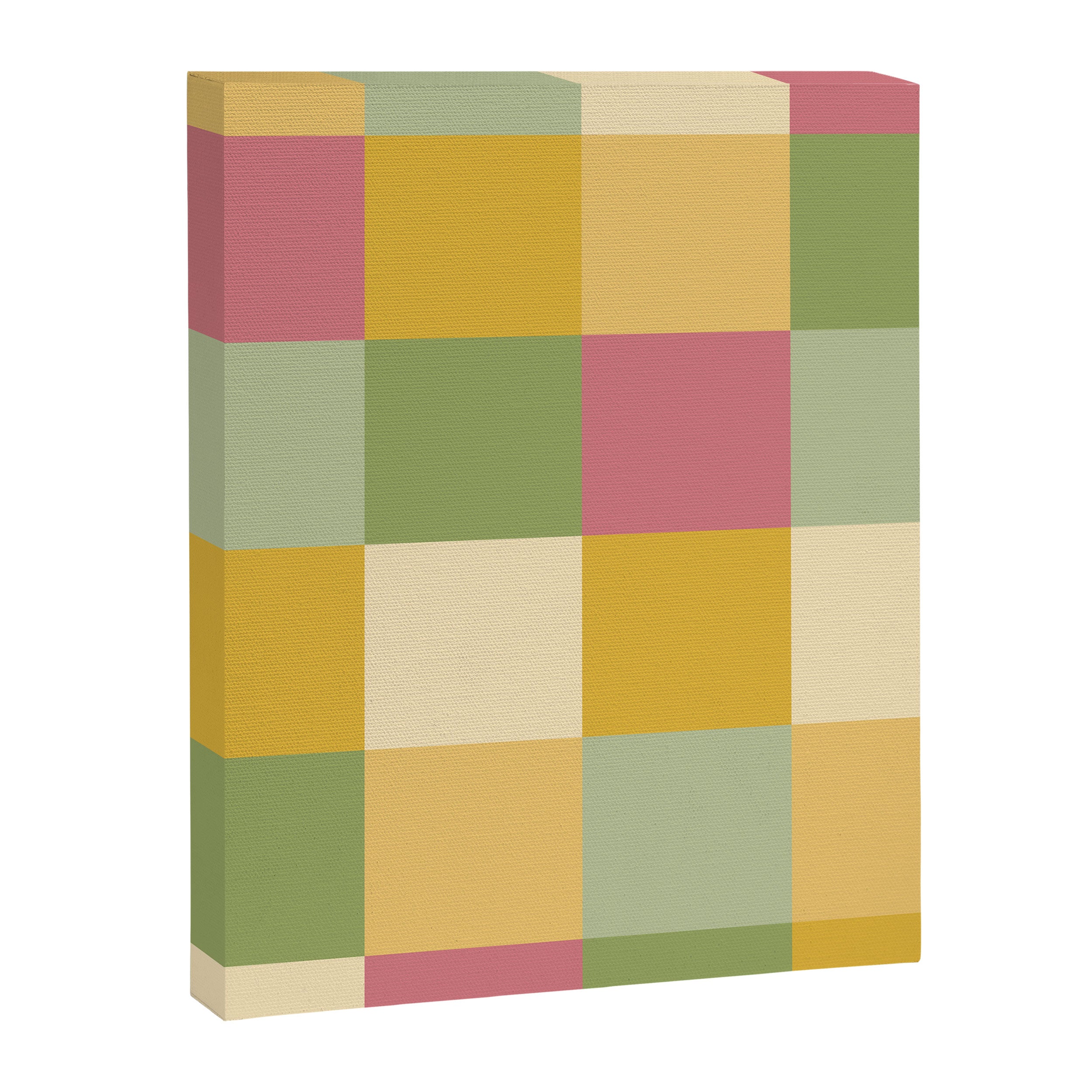Bold Vintage Checks Pattern - Large XIX Canvas Print Gallery Image 8