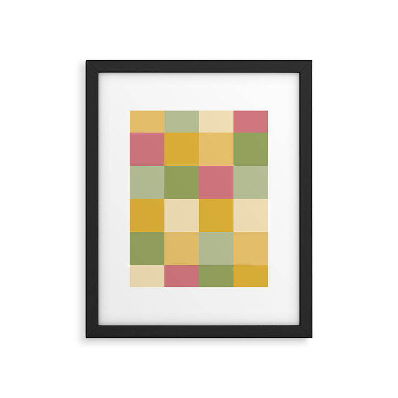 Bold Vintage Checks Pattern - Large XIX Framed Art Print Gallery Image 6