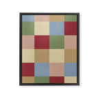 Bold Vintage Checks Pattern - Large XXI Framed Canvas Print Gallery Image 8