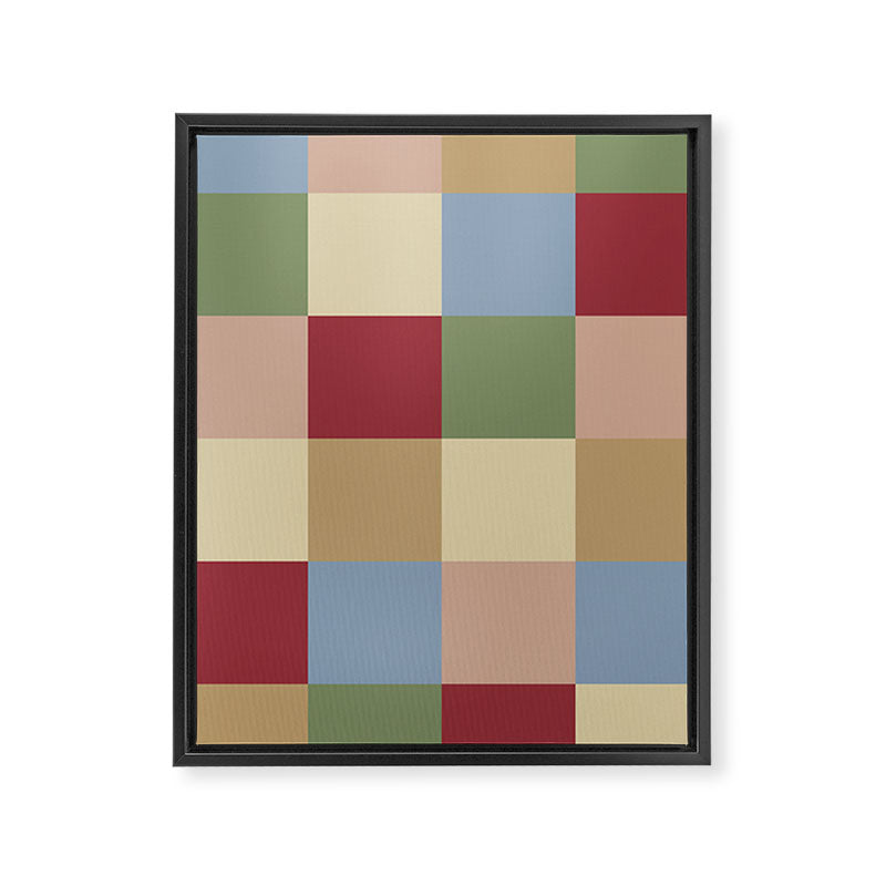 Bold Vintage Checks Pattern - Large XXI Framed Canvas Print Gallery Image 8